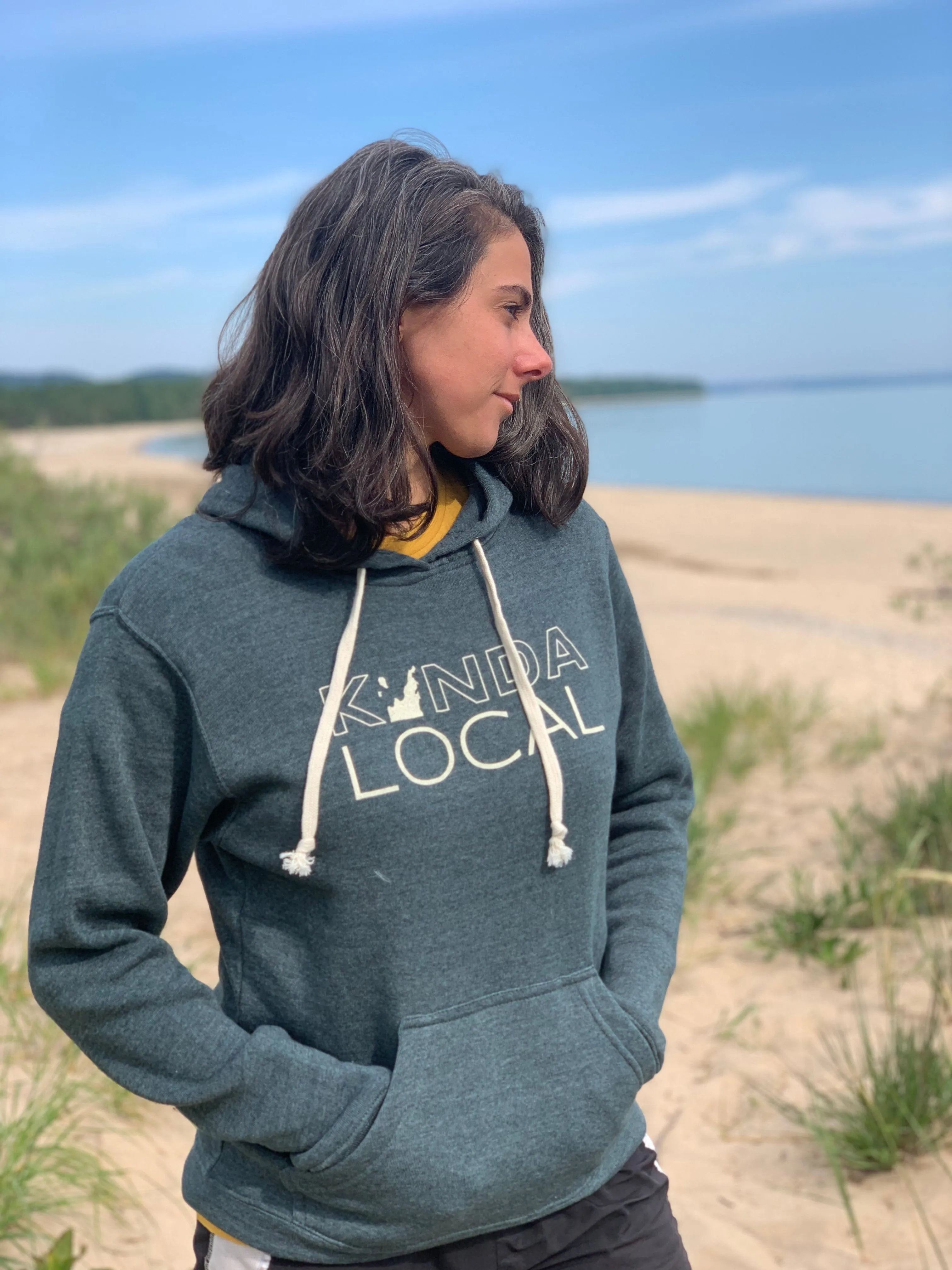 product concert wear energy Leelanau Peninsula "Kinda Local" Hoodie