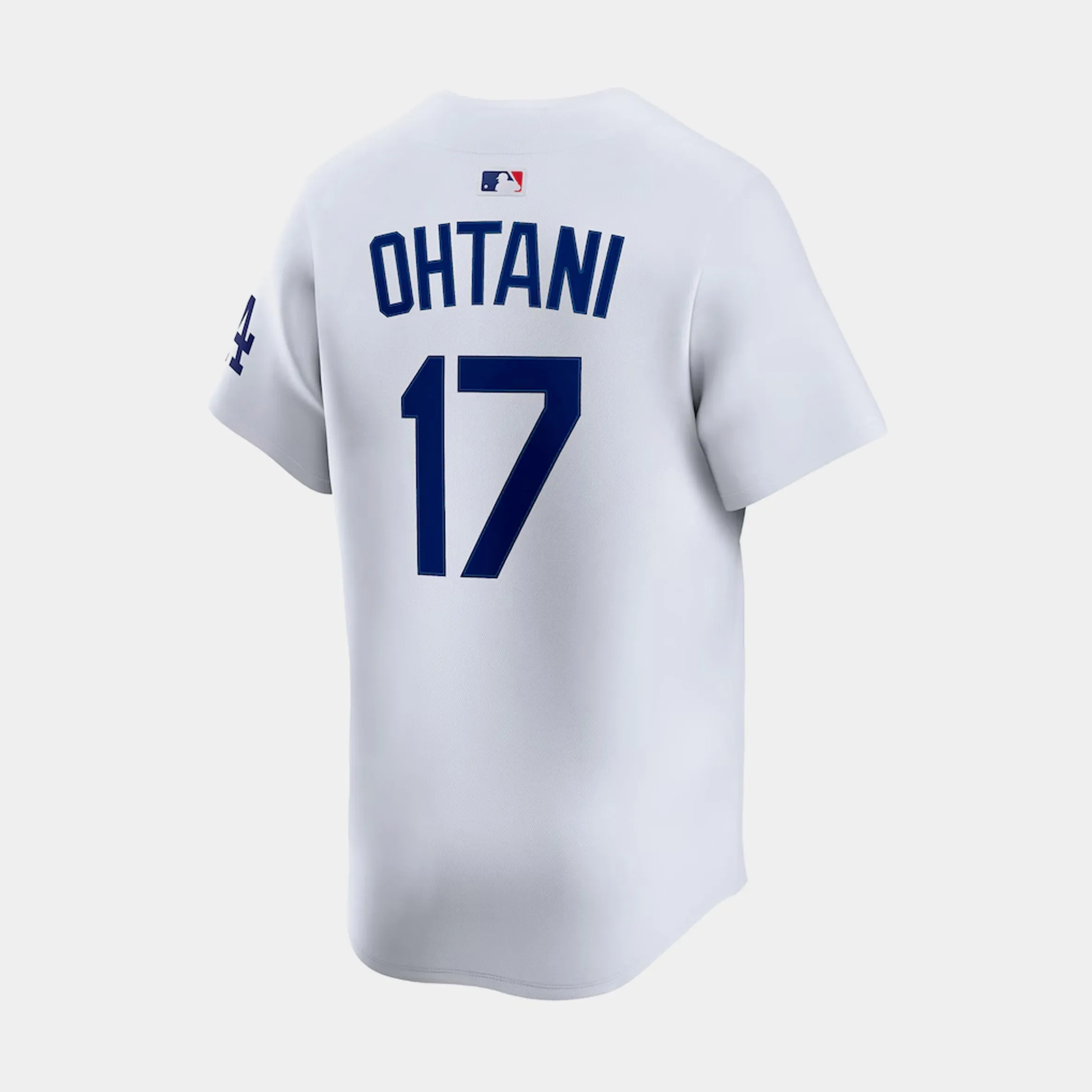 Ventilated Back Panels Durable Polyester Blend Los Angeles Dodgers Shohei Ohtani #17 Home Mens Jersey (White/Blue)