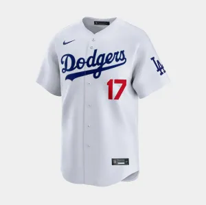 Los Angeles Dodgers Shohei Ohtani #17 Home Mens Jersey (White/Blue) Ultra lightweight Raglan Sleeve