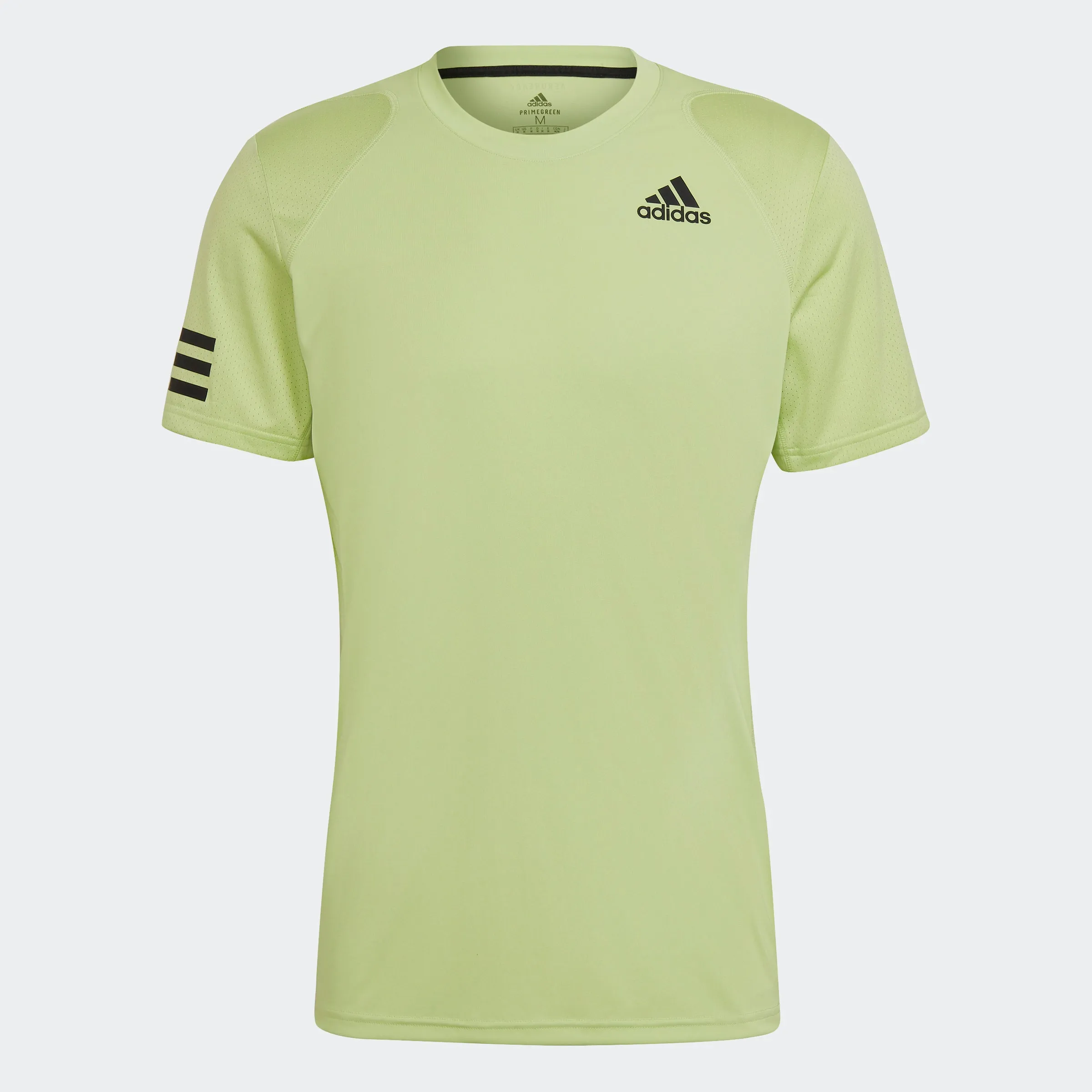 Casual Statement adidas 3 Stripes Club Tee | Pulse Lime-Black | Men's