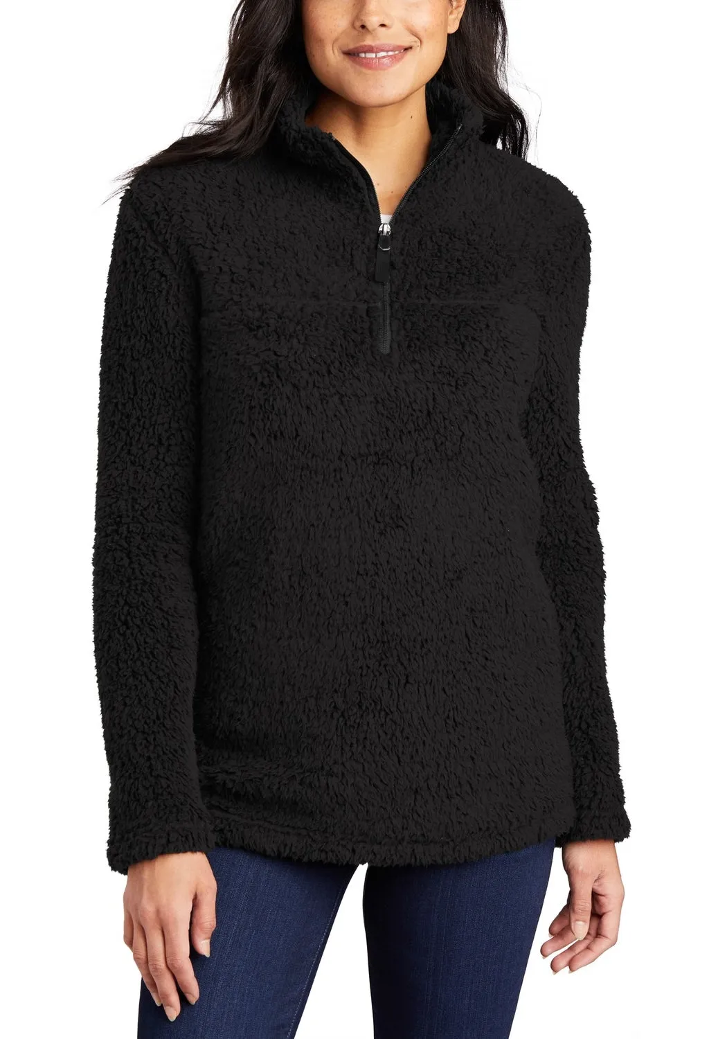 JustBlanks Women's Cozy Quarter-Zip Fleece Pullover Minimalist Button Placket QuickDry Fibers