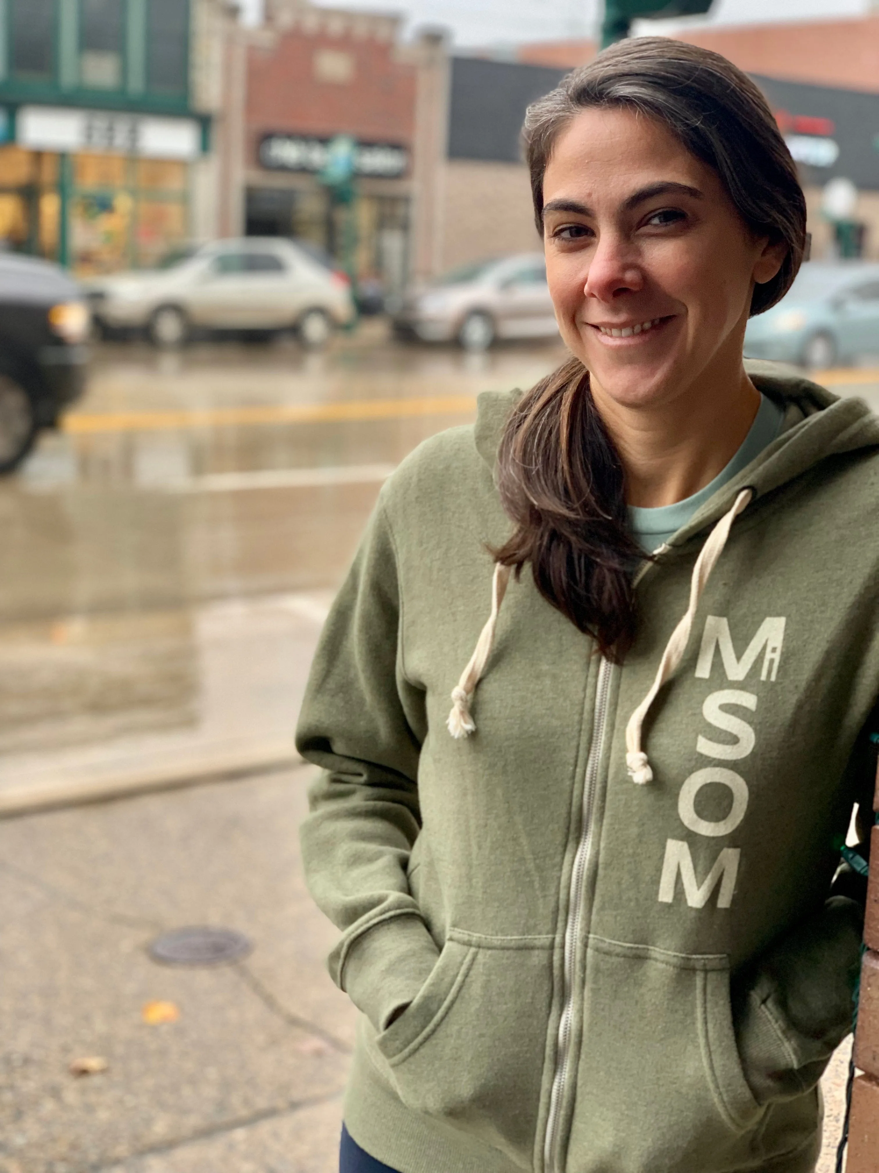 material trend MiSOM Tri-blend Zip-Up Hoodie