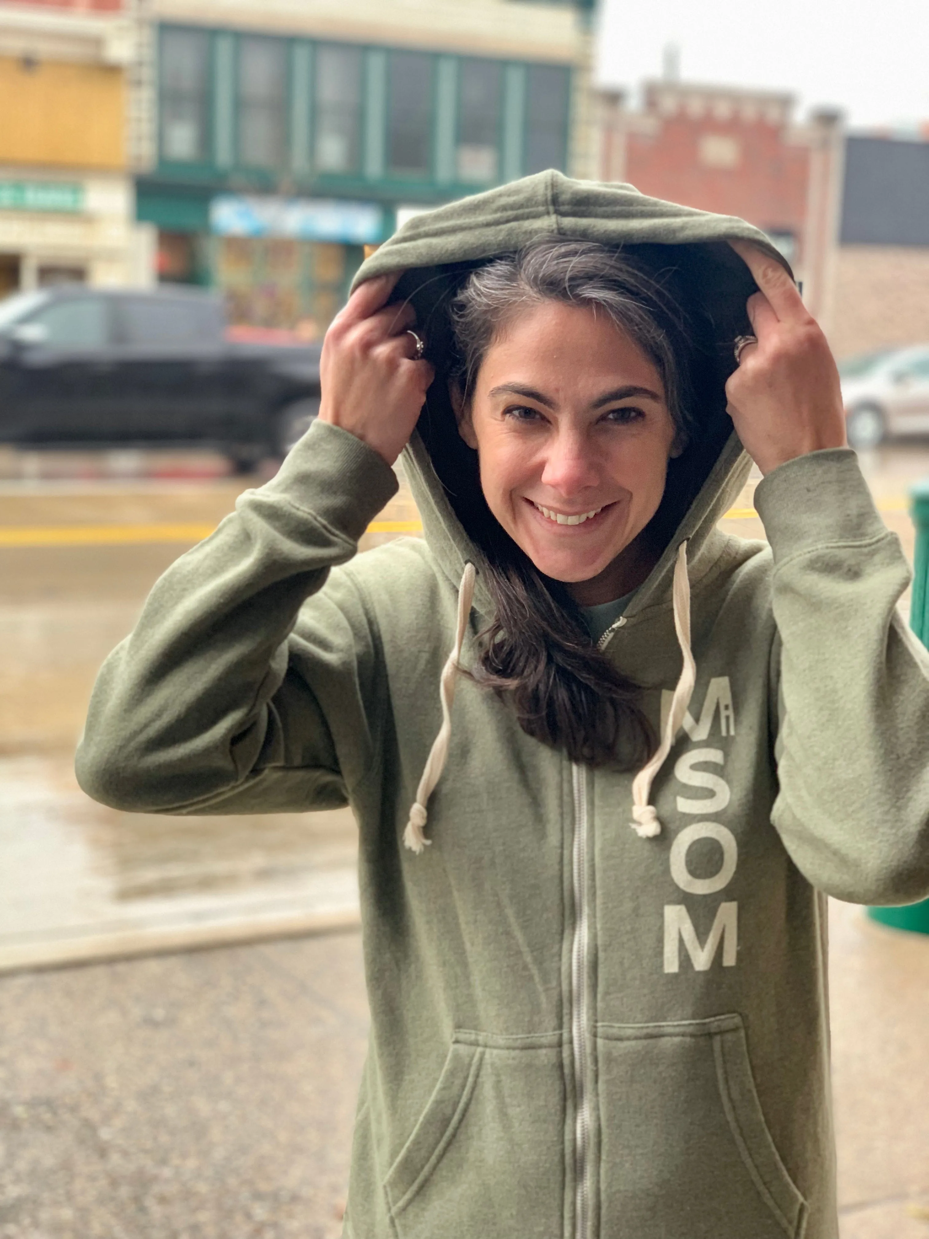 suitable for casual events MiSOM Tri-blend Zip-Up Hoodie