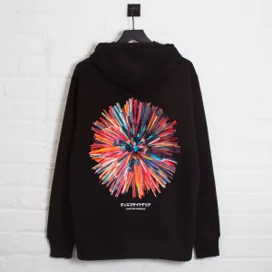 Sporty Design Stylish Orb 024 Disco Psychedelia - Pullover Hood - Black