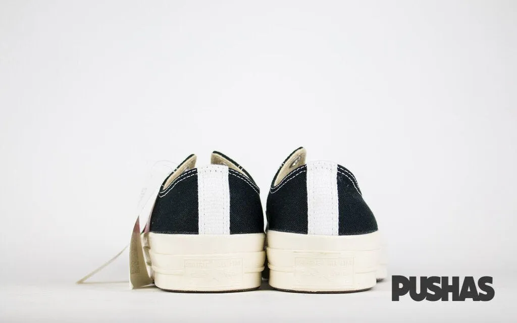 Comme des Garcons Play x Chuck Taylors Low Top - Black (New) Waterproof Option Plain Finish