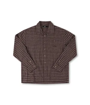 MARQUEE FLANNEL LS SHIRT // BROWN Durable Color Retention Stylish Fit