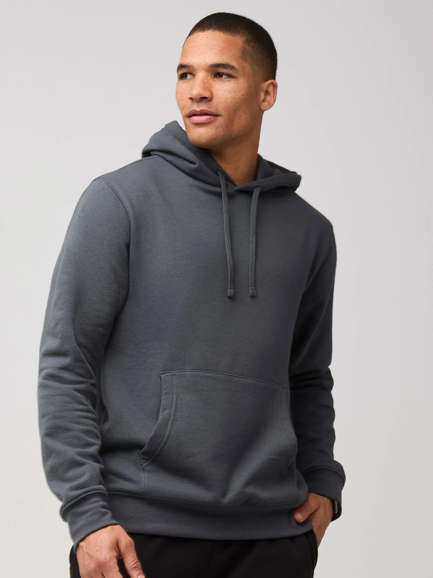 Sporty Fit Concrete Pullover Hoodie