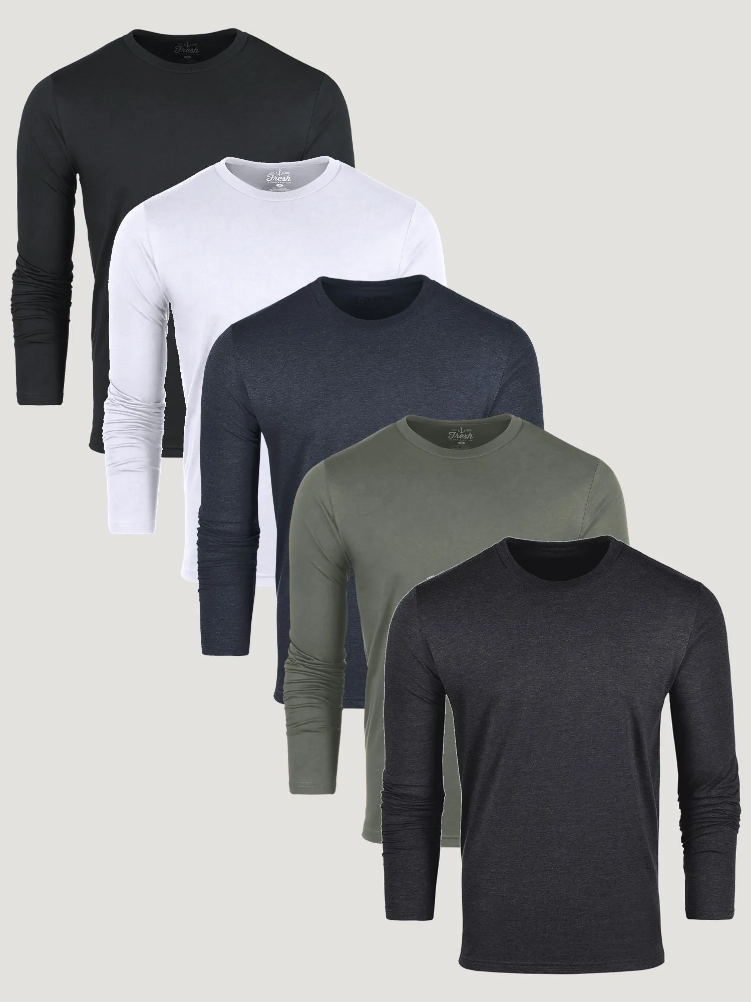 Slim Fit Cut Long Sleeve Foundation 5-Pack