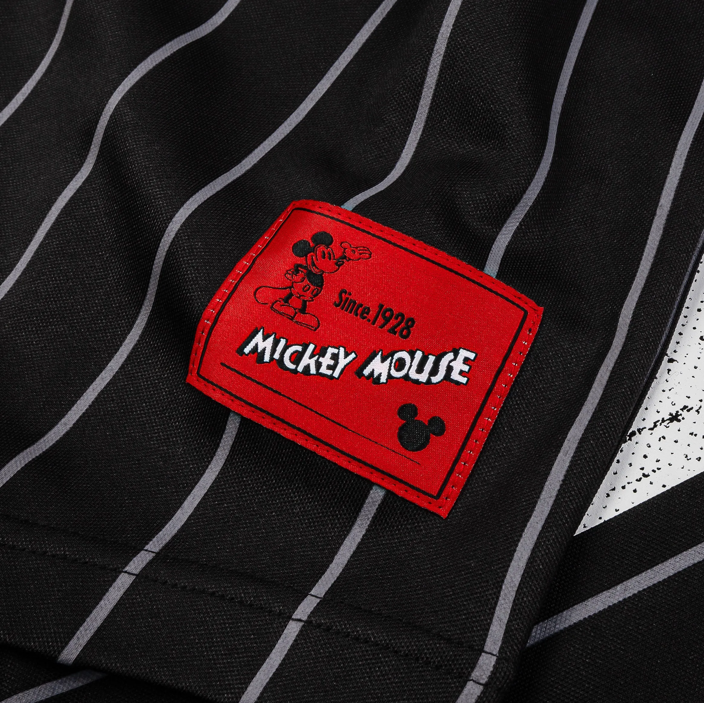 Disney Mickey and Friends By Shoe Palace 28 Striped Baseball Mens Jersey (Black/Red) Heat Zone Fit