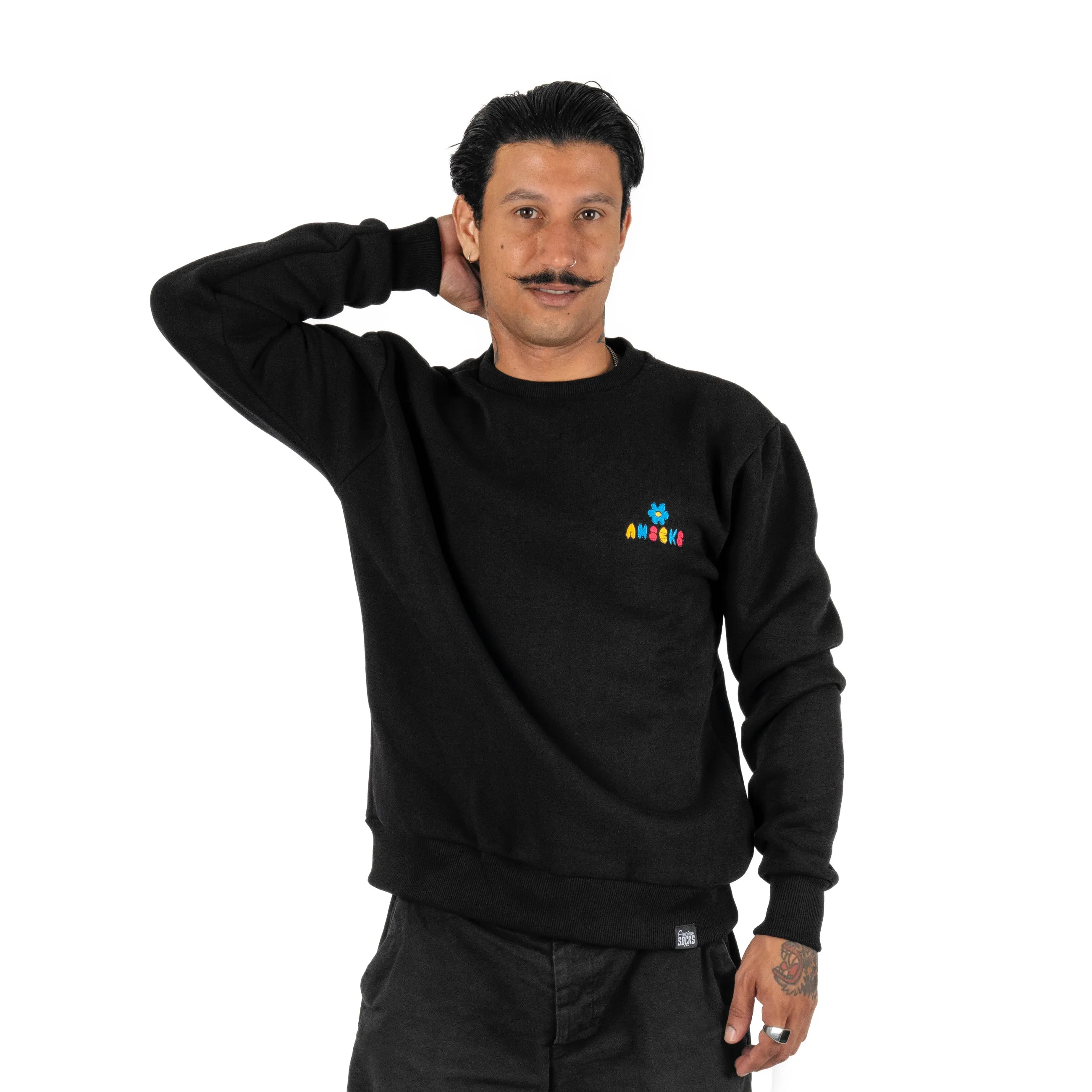 AMSCKS Tangled Flower - Sweatshirt Houndstooth