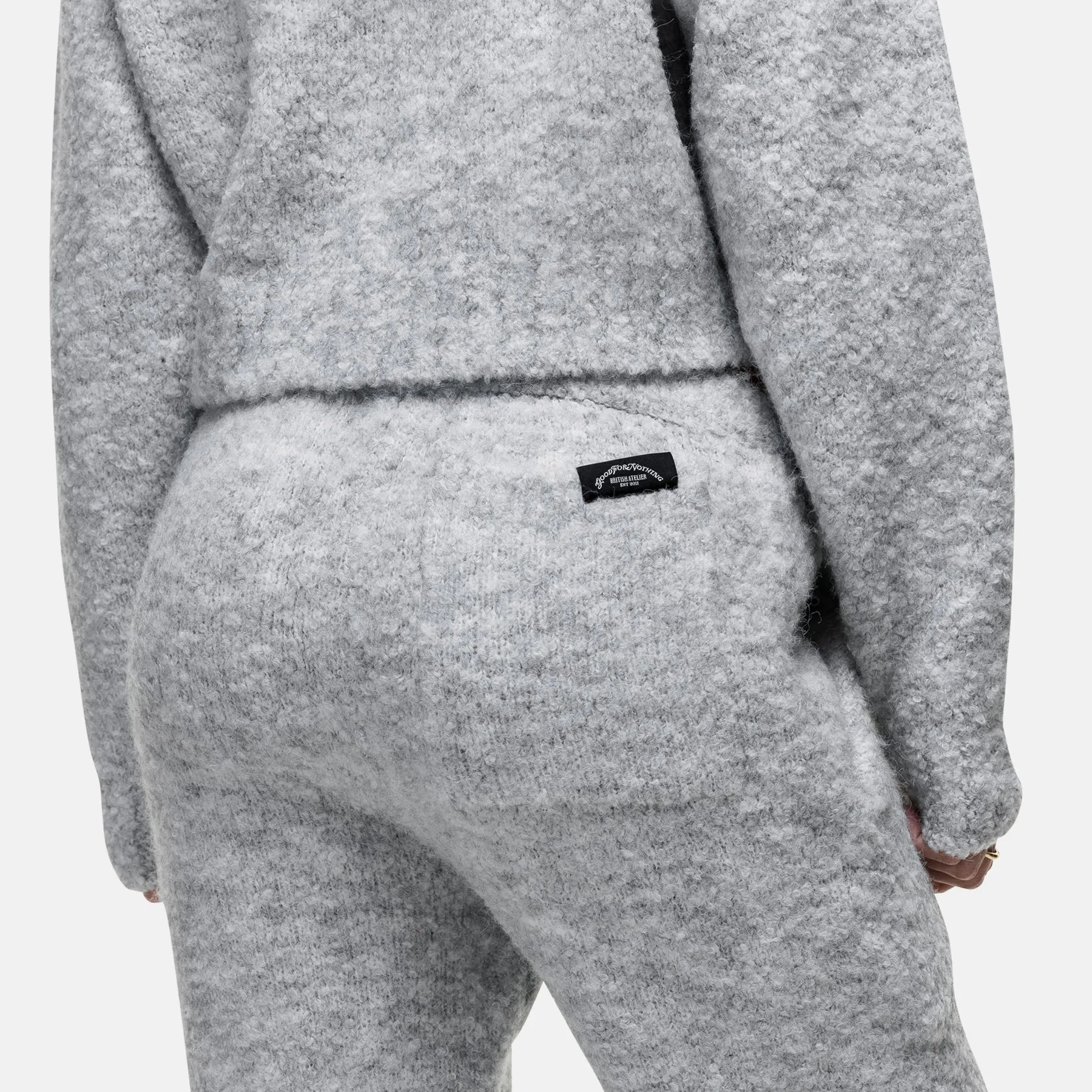 Casual Comfort Look Casual Vibes Cozy Boucle Knitwear Grey Pants