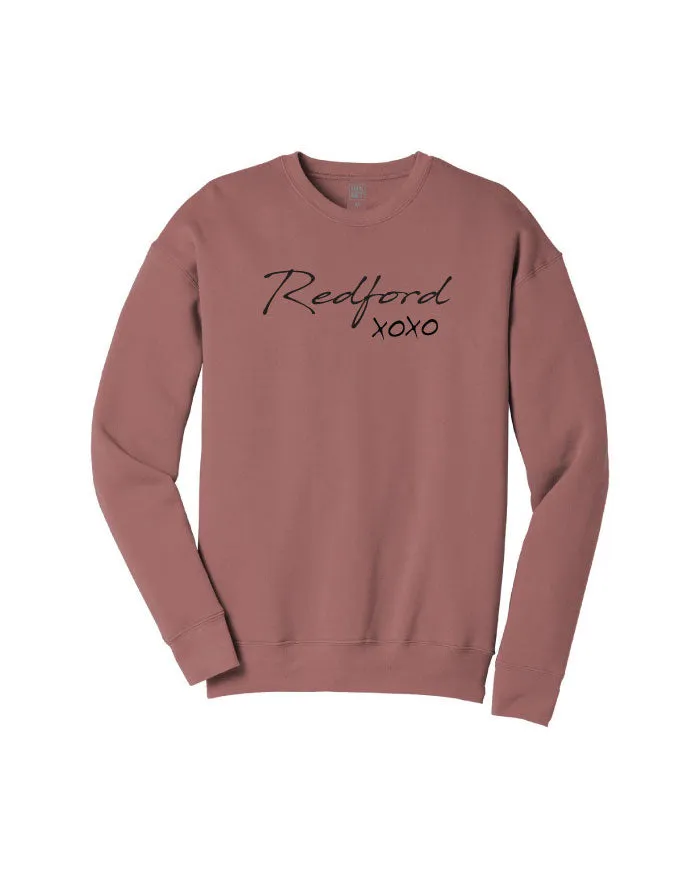 Ink Detroit Redford XOXO Crewneck Sweatshirt - Mauve adults