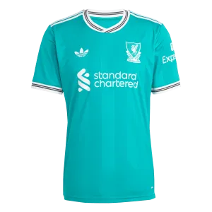 adidas Liverpool  25/26 Third Soccer Jersey | Green-White | Men's Seamless Knit Construction Impact Fit