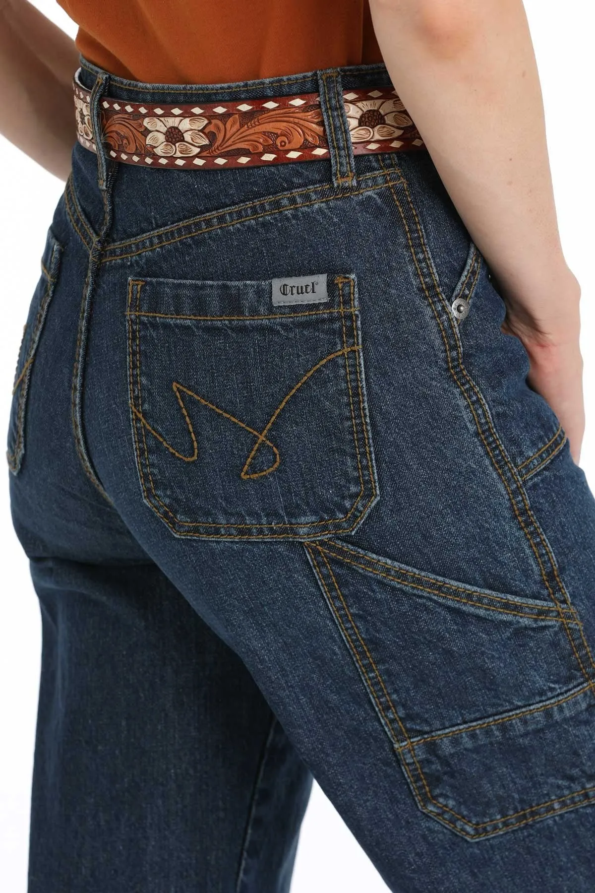 Formal Fashion Lover Cruel Women's Loose Fit Casey Wide Leg Jean in Dark Stone