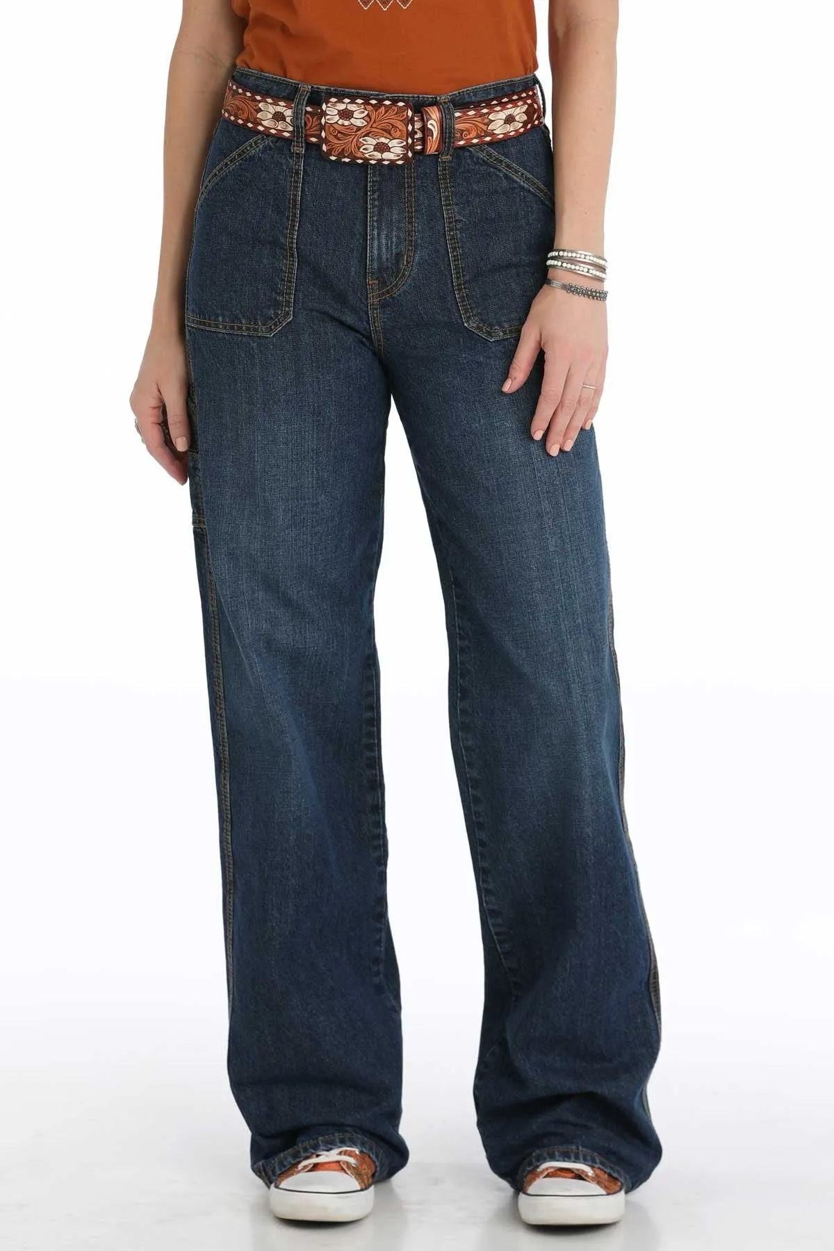 Cruel Women's Loose Fit Casey Wide Leg Jean in Dark Stone All Day Comfort