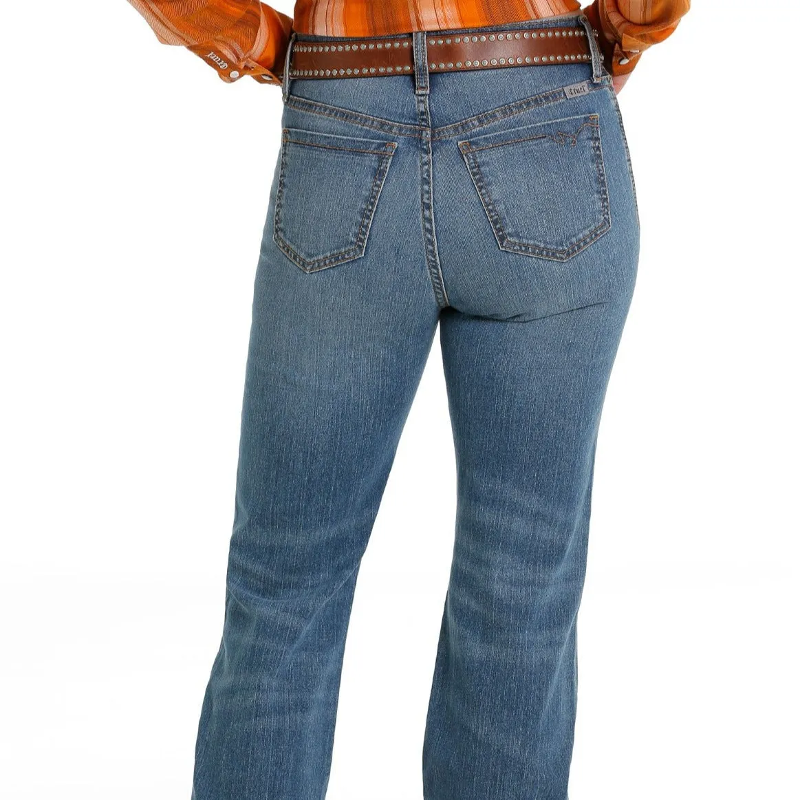 Cruel Women's Skylar Sky-High Rise Bootcut in Medium Stone Wash Textured Versatile Shopping Day