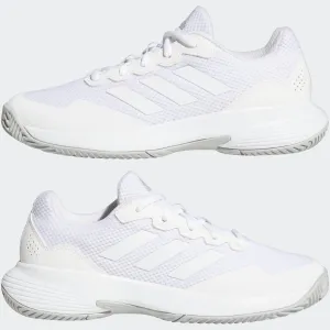 Tech Knit Gloss Finish adidas GAMECOURT 2.0 Tennis Shoes | FTWR White | Women's
