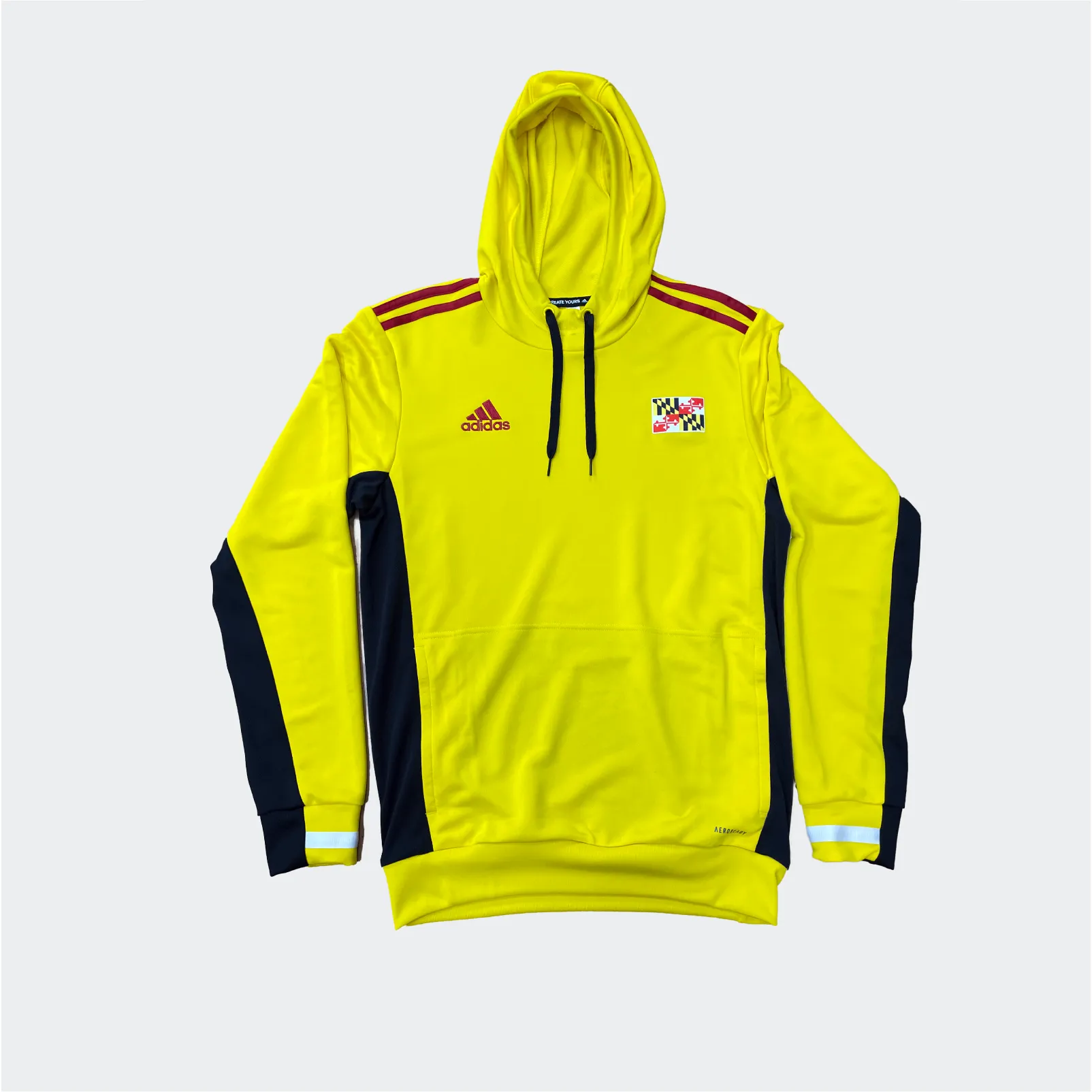 adidas MI TEAM19 Custom Maryland Training Hoodie | Yellow-Black-Red | Men's Premium Hoodie