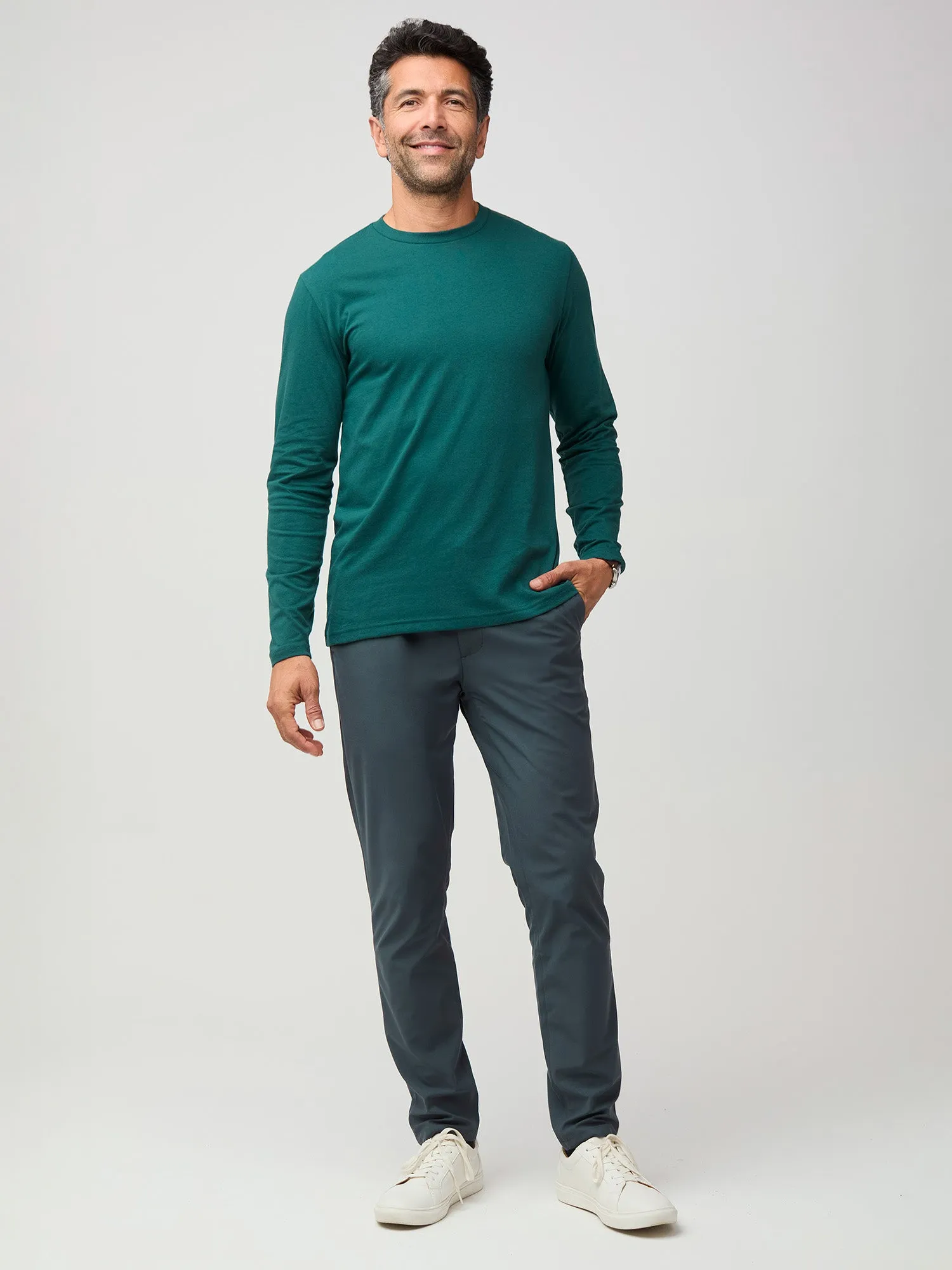 Timeless Wear Dark Emerald Long Sleeve Crew Neck