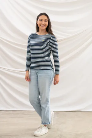 Causeway Breton Top - Navy Stripe Everyday Wearable Comfy Look