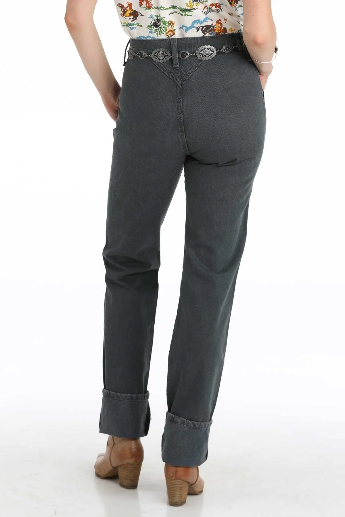Cruel Women's Quinn Bareback Jean in Gray Smooth Breathable Work Ready Soft
