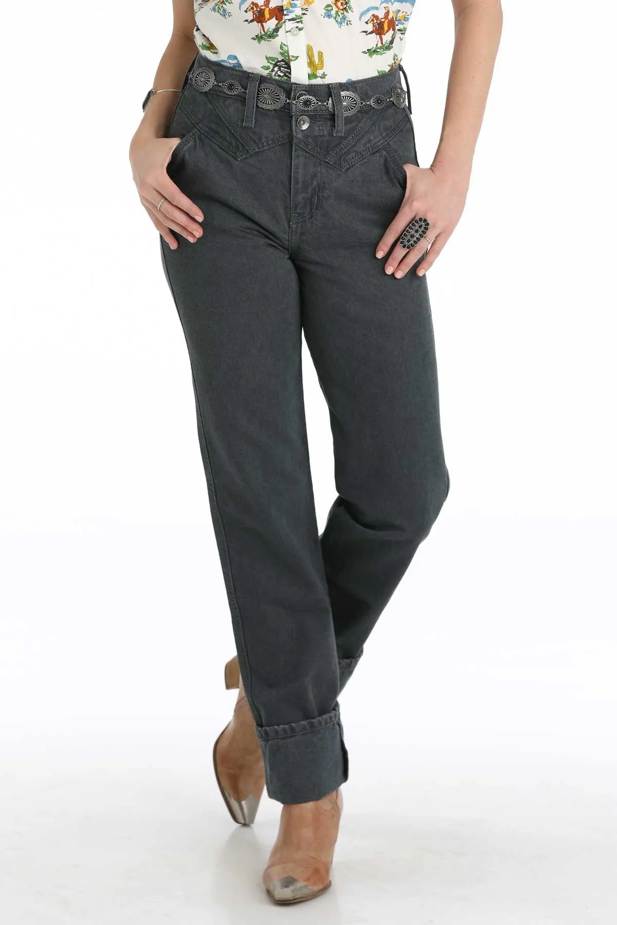 Cruel Women's Quinn Bareback Jean in Gray Rainy Day Brunch Outfit