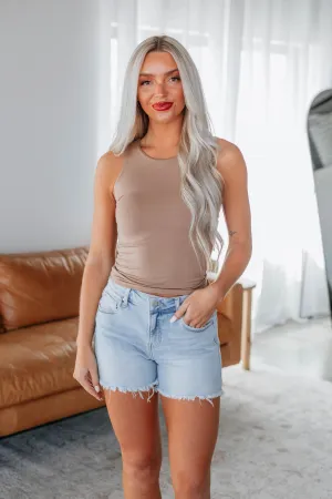 Light Fit Wear Demi Basic Tank - Dark Taupe