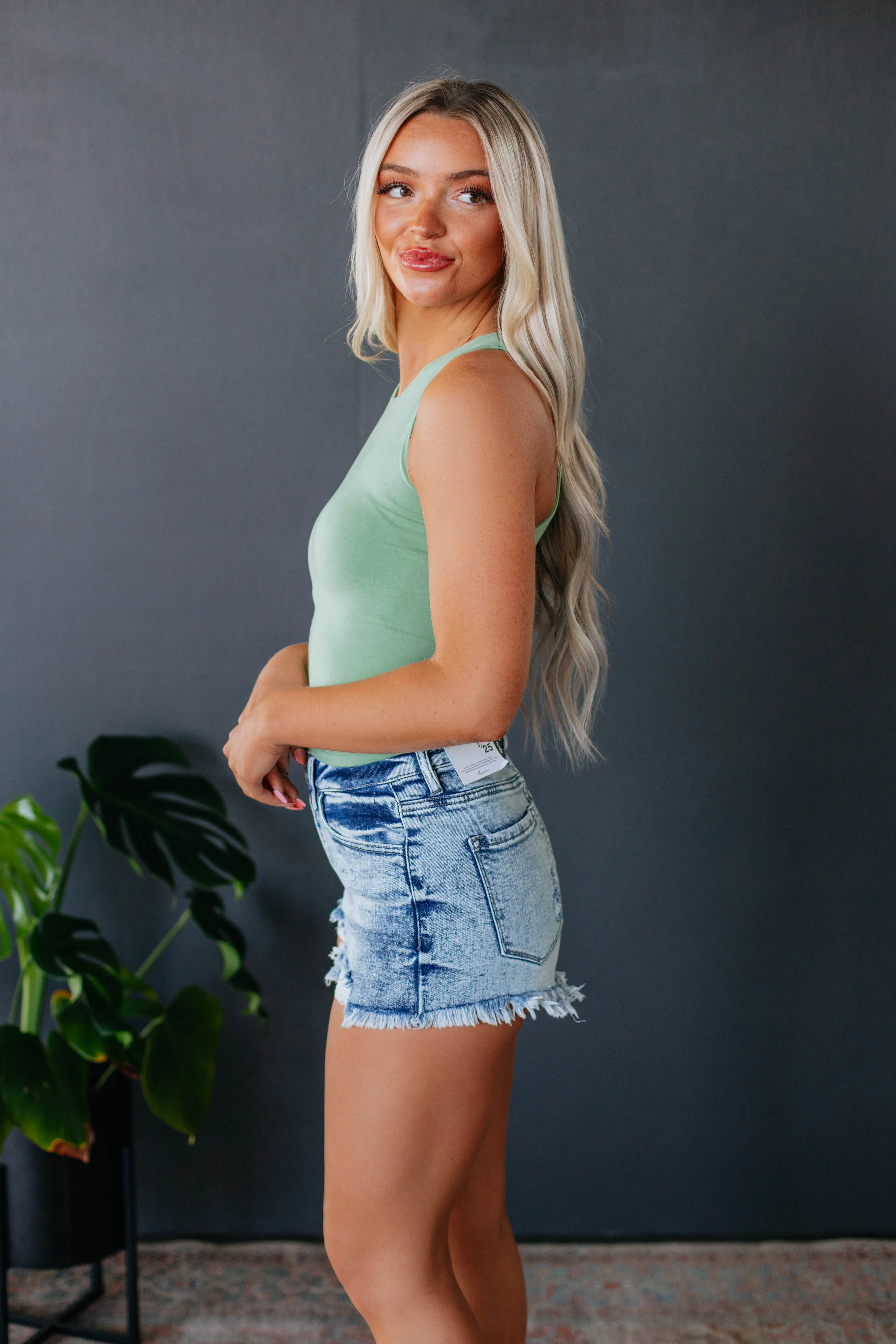 Sustainable Fibers Demi Basic Tank - Pear