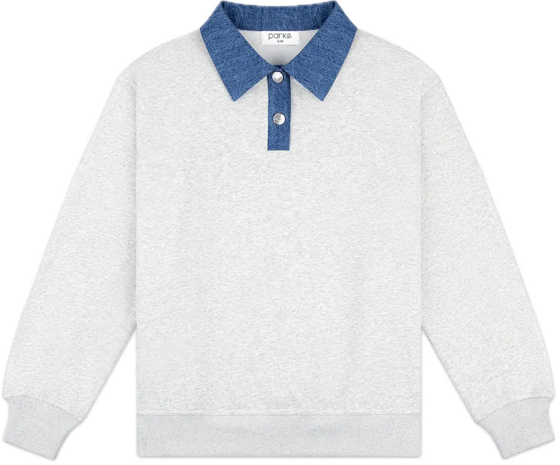 Denim Collar Sweat Rugby right for formal events