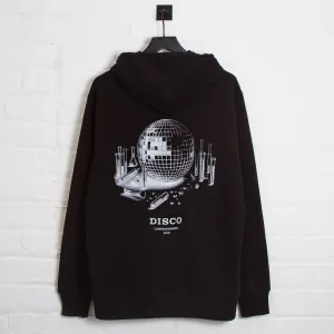 Disco Labs NYC Back Print - Pullover Hood - Black product pricing fluffy texture