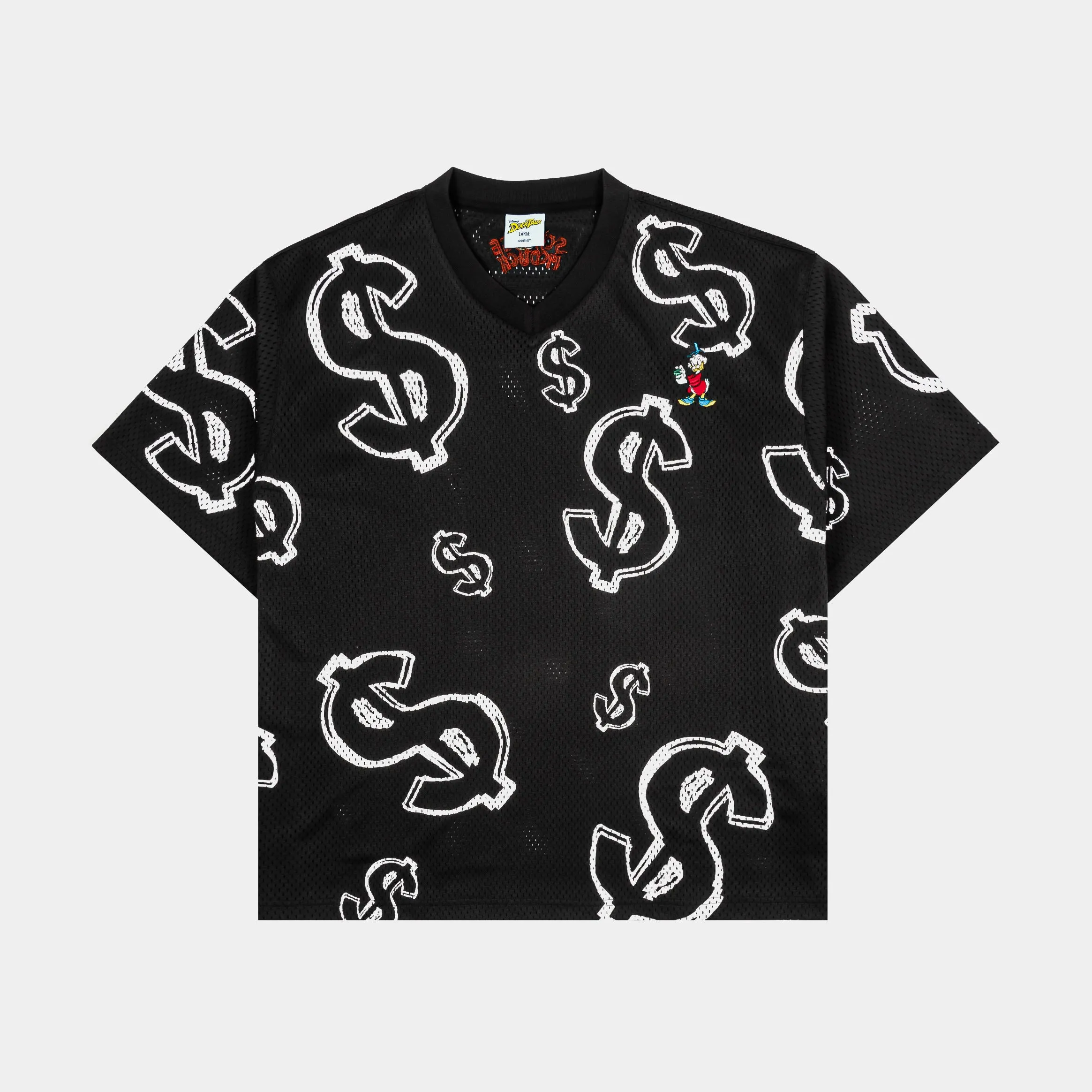 Disney Ducktales By Shoe Palace Dollars Mesh Mens Jersey (Black/White) Sleek Look