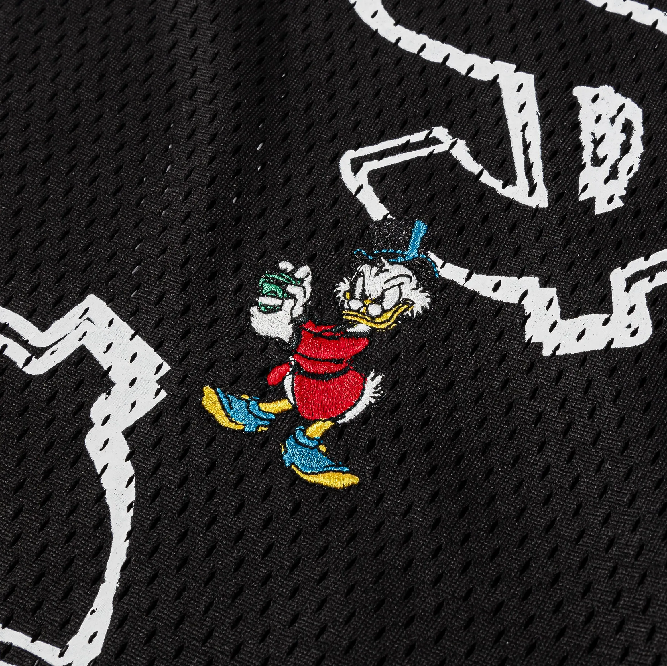 Disney Ducktales By Shoe Palace Dollars Mesh Mens Jersey (Black/White) Reflective Trim Detail Layered Panel Design
