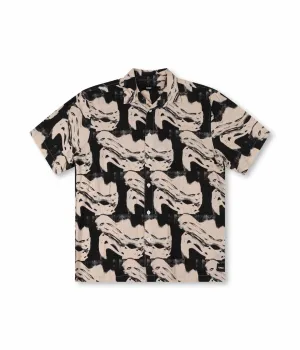 High Density Fabric Stretch waistband DISTORT SS SHIRT // BONE