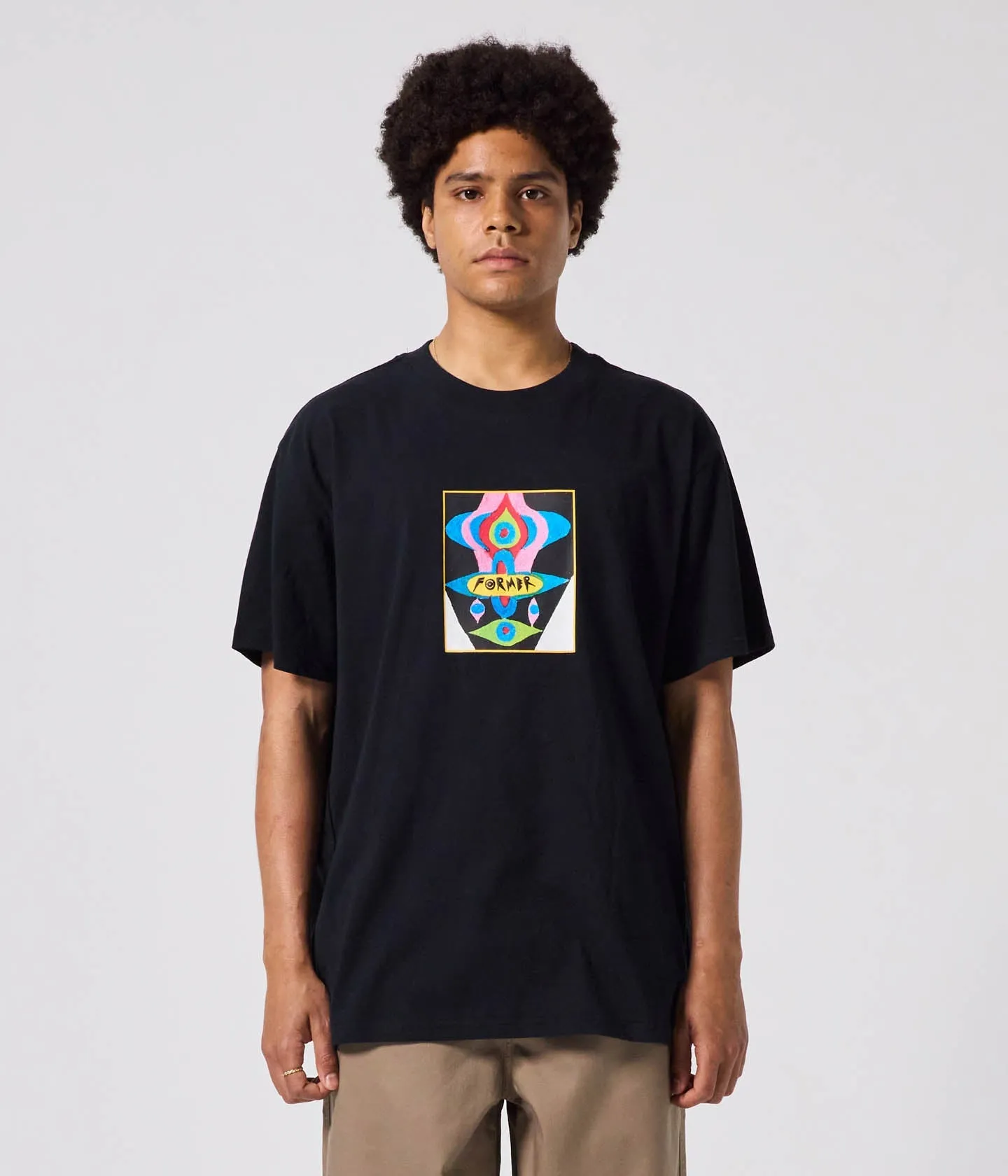 Breathable Performance DROID PASTEL T-SHIRT // BLACK
