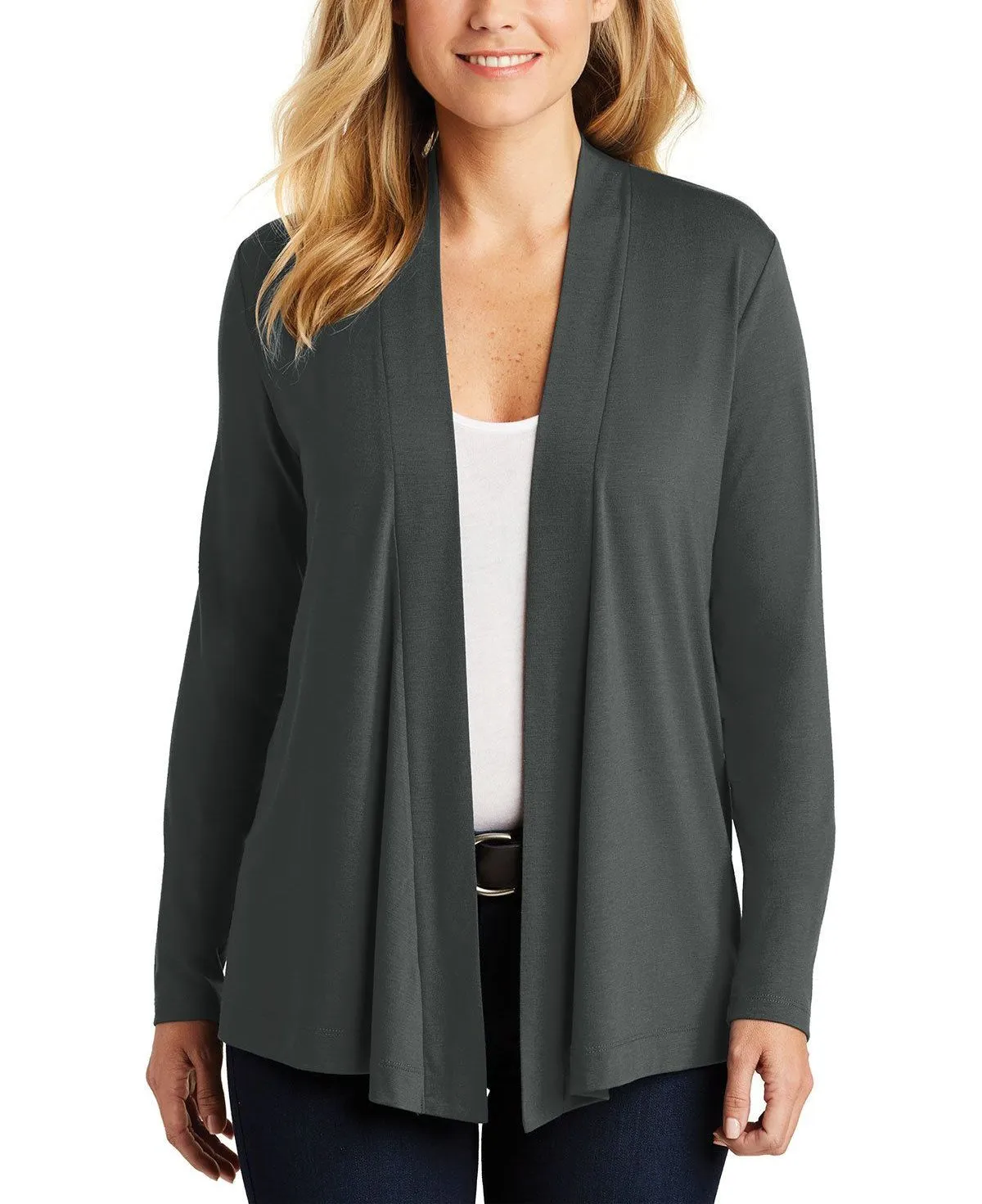 JustBlanks Women's Long Sleeve Open Front Knit Cardigan Daily Essential Chic Look