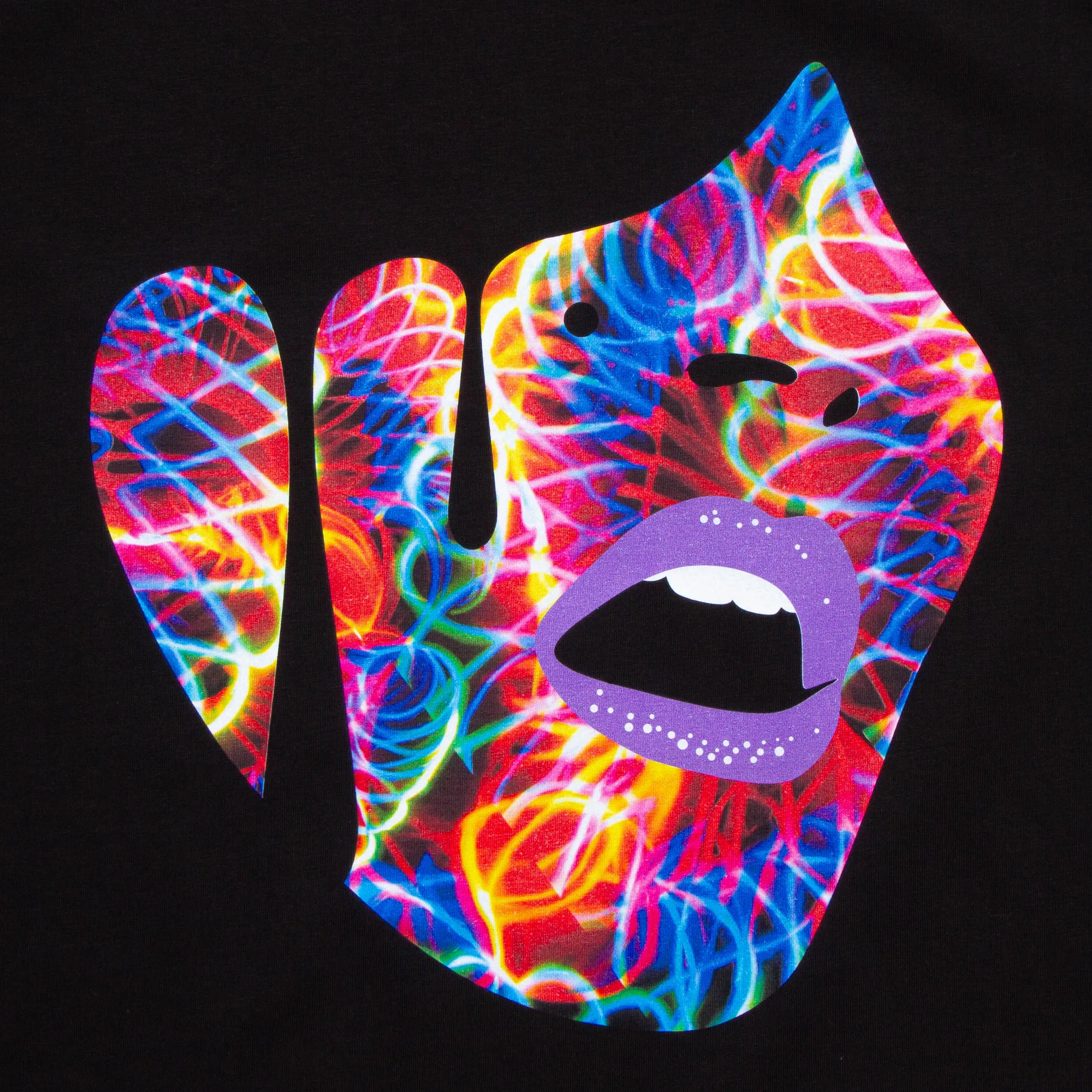 City Staple Droplet Face 013 Front Print - Sweatshirt - Black