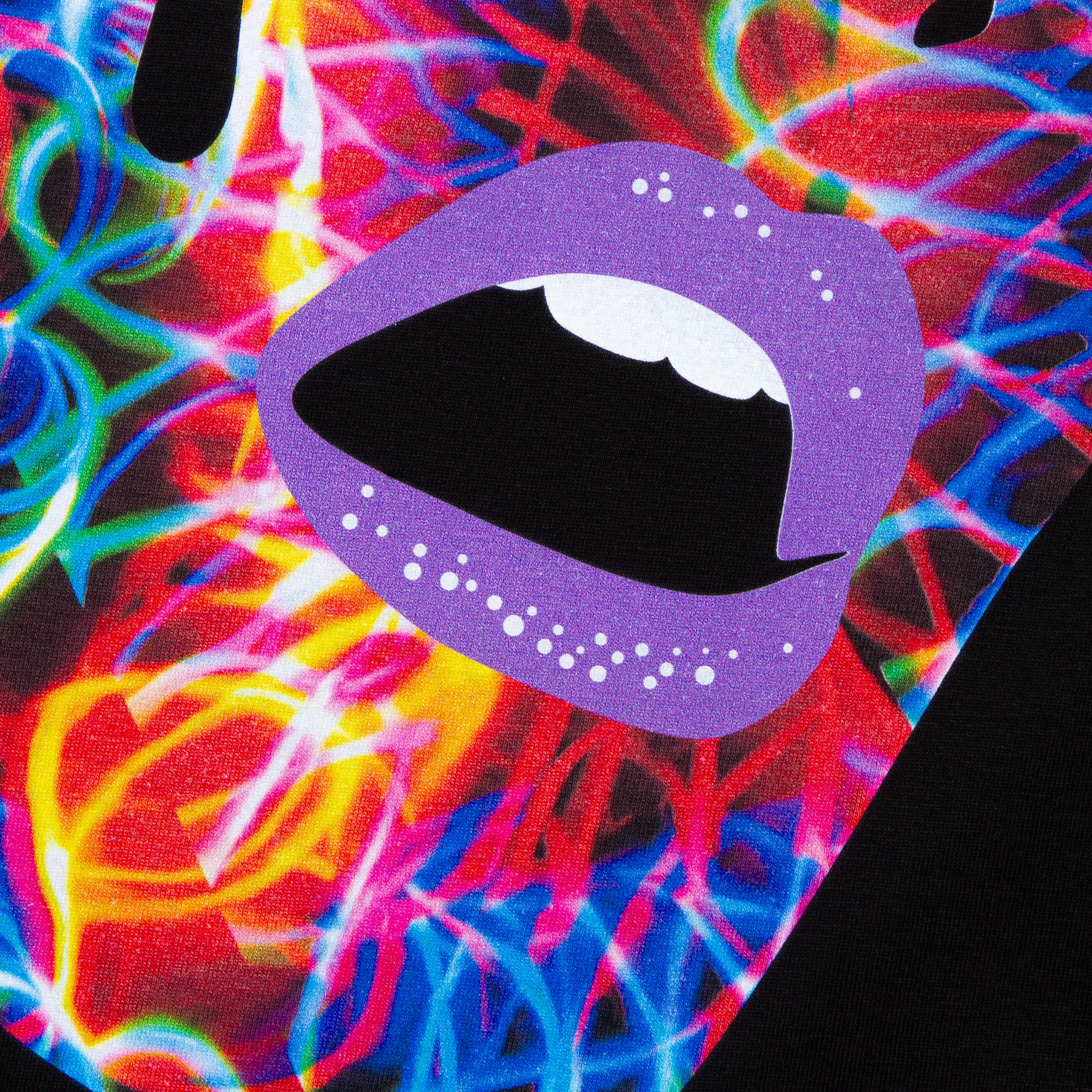 Cozy Clothing Style Droplet Face 013 Front Print - Sweatshirt - Black