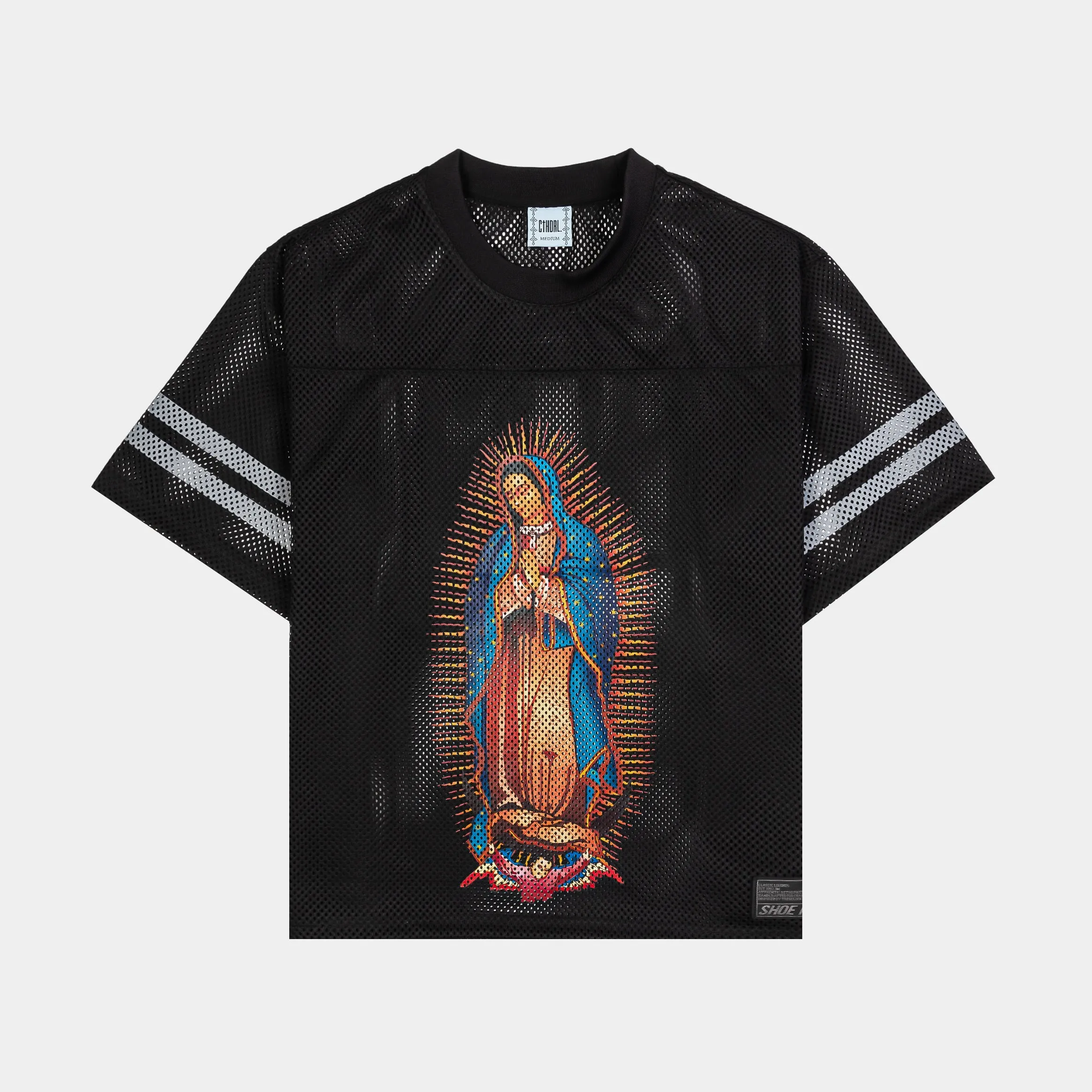 Streamlined Fit Lady Of Guadalupe Mesh Mens Jersey (Black/Blue)