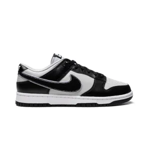 Dunk Low Chenille Swoosh Black Grey Sale Padded Heel