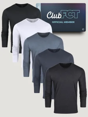 Best Sellers Long Sleeve Crew Member 5-Pack Smooth Finish Pre Shrunk Fabric