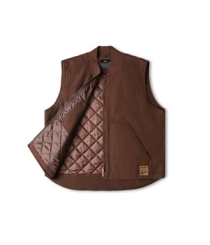 VT CANVAS VEST // BROWN Short Length Compact Layer