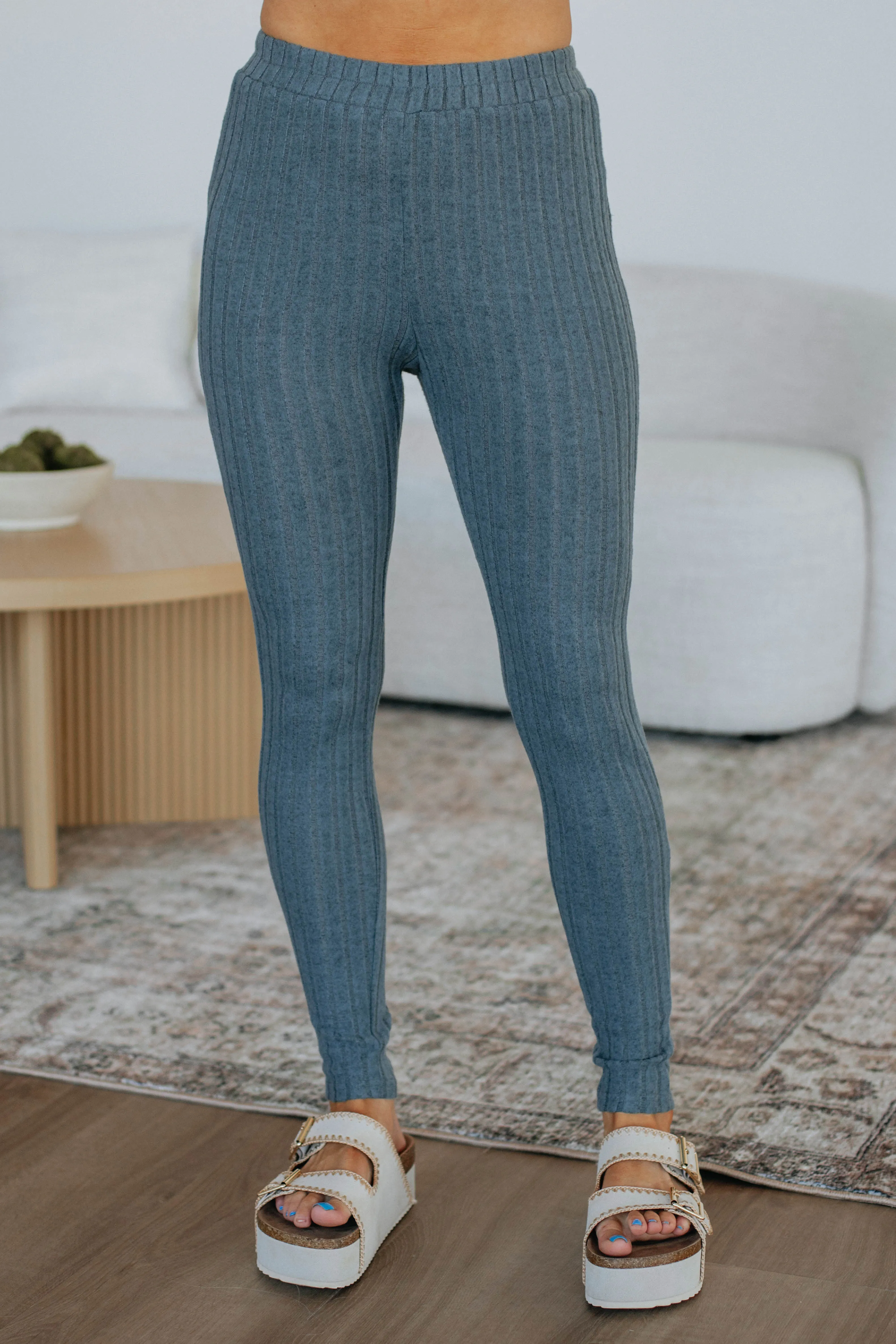 Get Cozy Leggings - Slate For Kids Stretch Fit