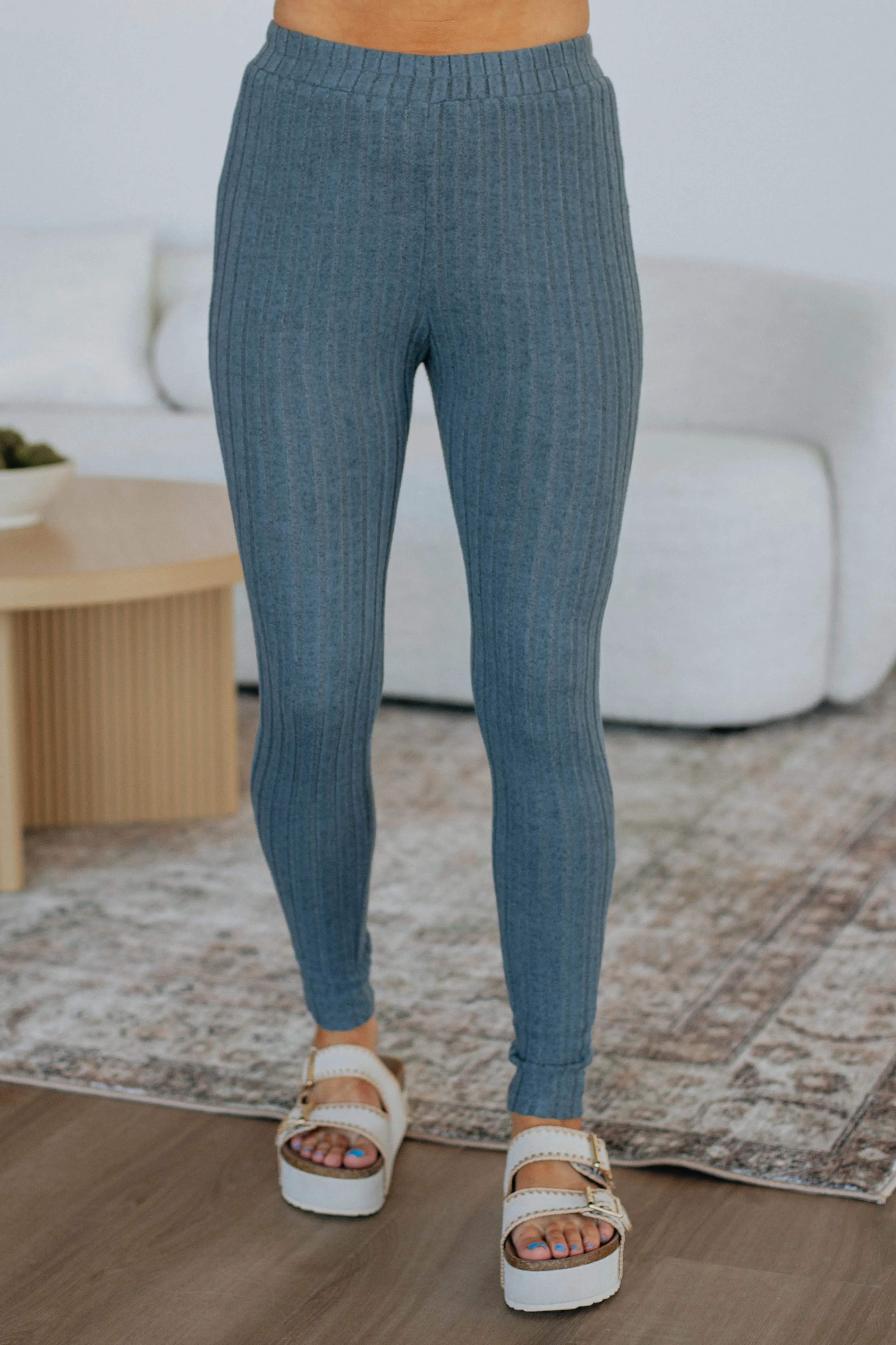 subtle style Get Cozy Leggings - Slate