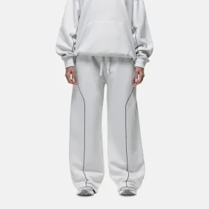 Overlock Vintage White Sweatpant Windproof Membrane Chilly Day Wear