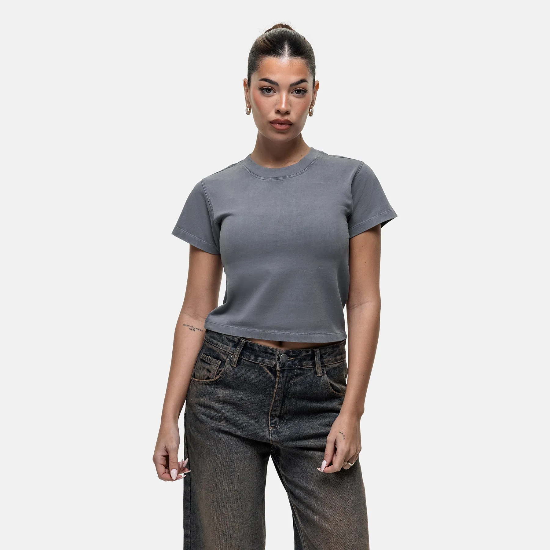 Scribble Grey Baby T-shirt Odor Resistant Treatment