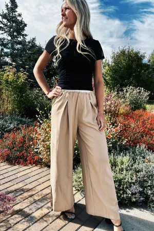Premium Stretch Edge Line Wide Leg Pants