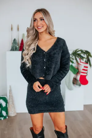 Malinda Two-Piece Set - Black Matte Texture