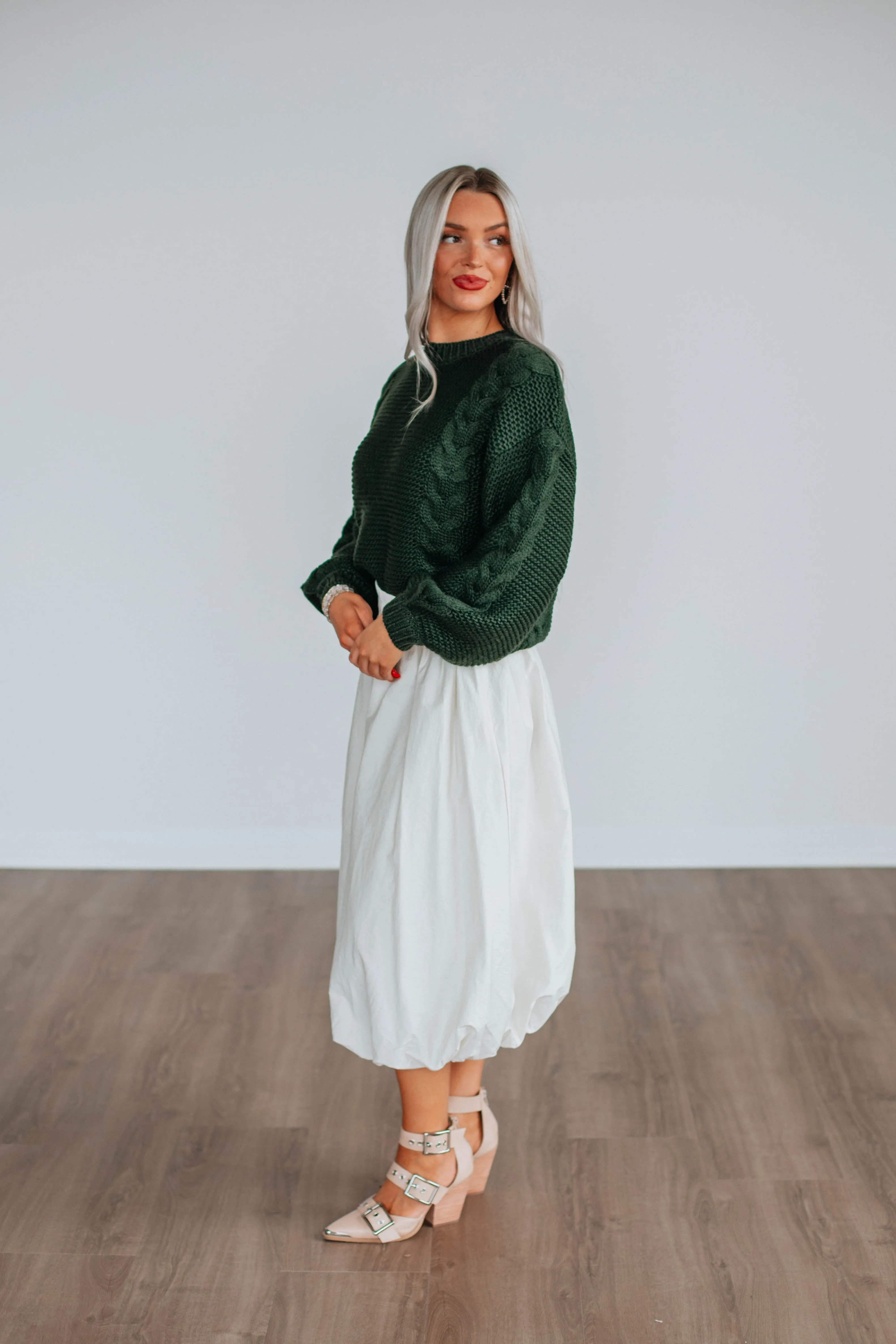 Mikala Midi Skirt - Cream Relaxed Style