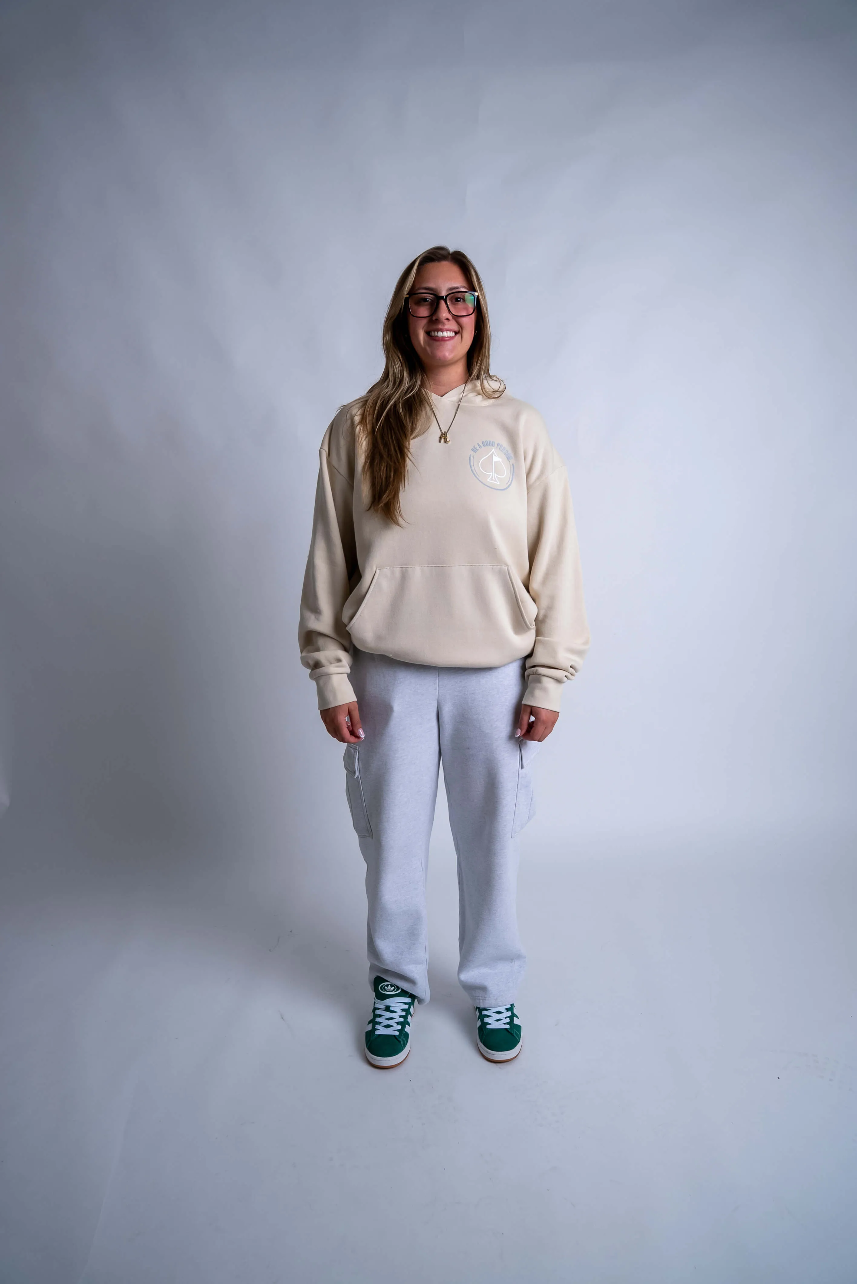 Be A Good Person X Pins and Aces Relax Hood Hoodie - Cream Breathable Design product urban fashion sense