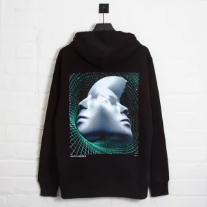Entity 001 Back Print - Pullover Hood - Black product fleece lining warmth